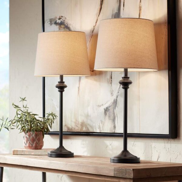 Bronze Metal Table Lamp (Set of 2)