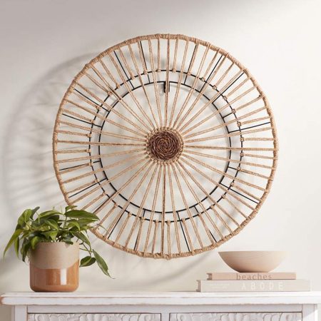 Jute Wheel Wall Sculpture