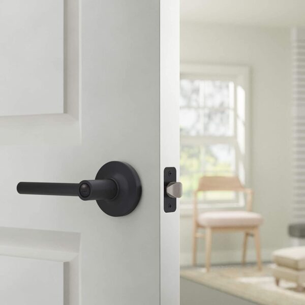Matte Black Privacy Lever Lock