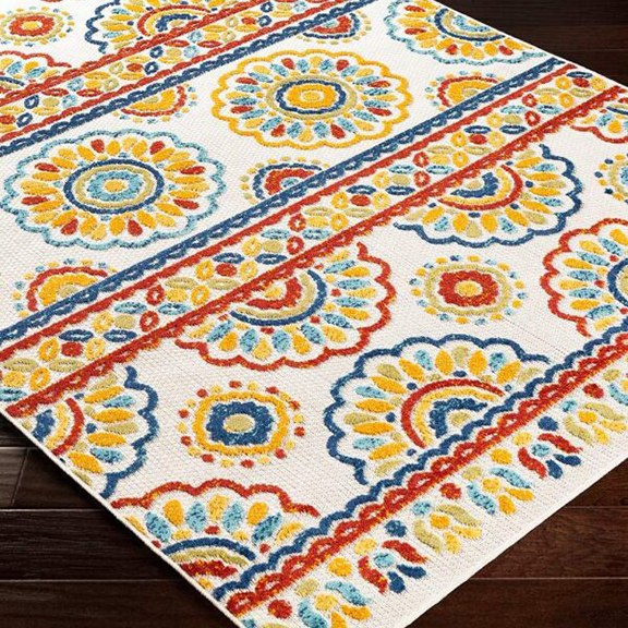Orange & Yellow Area Rug - 5'3" x 7'3"