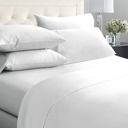 Luxury 4 Piece White Sheet Set - King