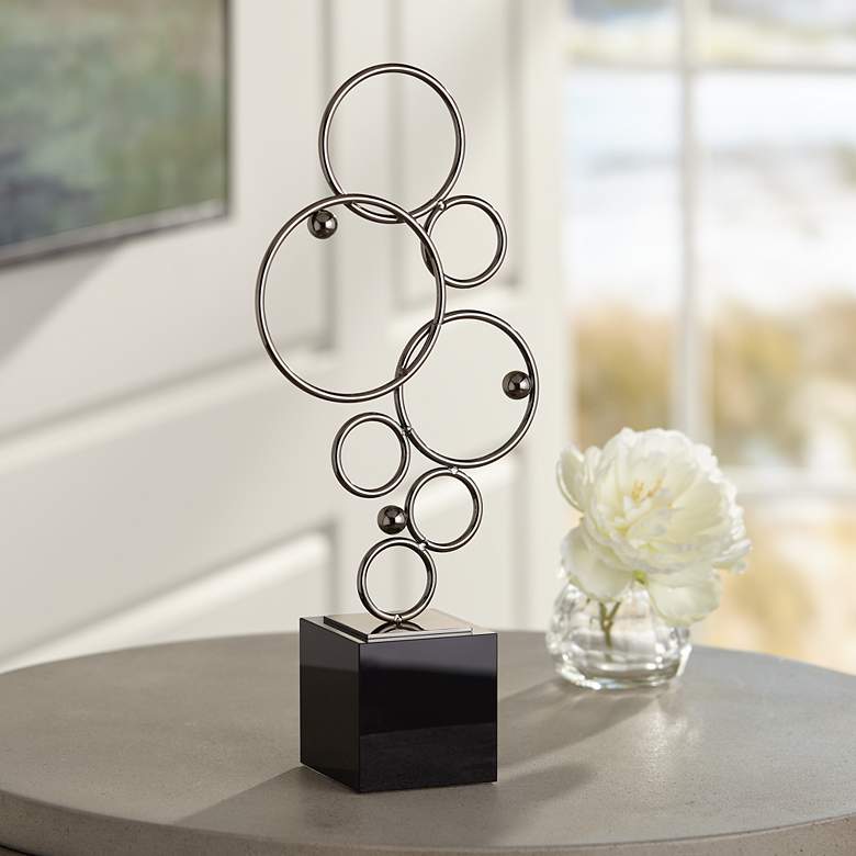 Pewter Metal Table Top Sculpture - 15"