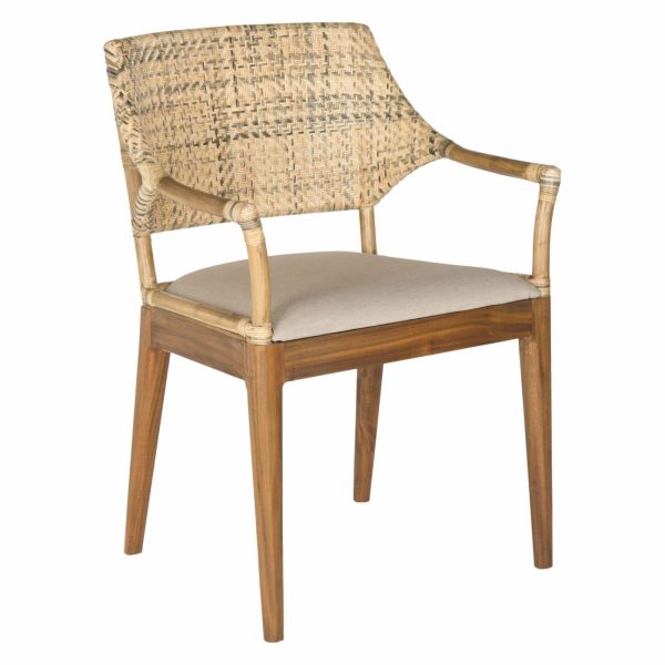Rattan & Mahagony Arm chair