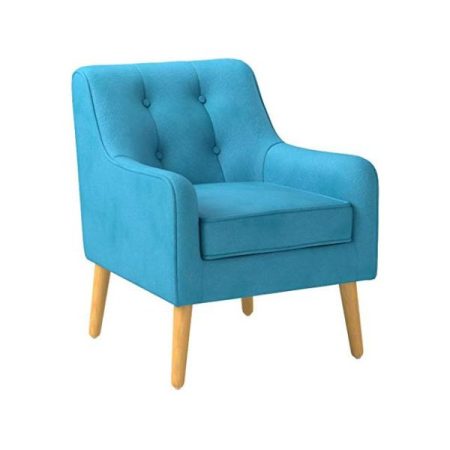 Turquoise Mid-Century Accent Chair