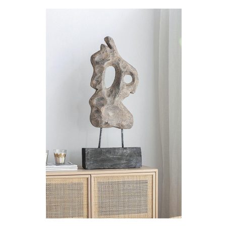 Abstract Table Top Wood Sculpture - Height 31"