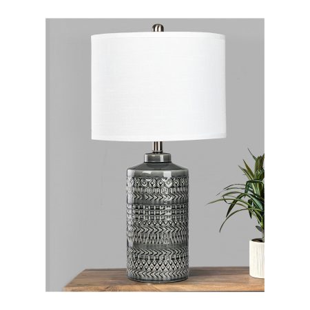 Grey Ceramic Table Lamp