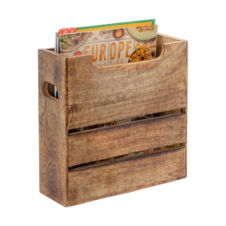 Mango Wood Magazine Holder