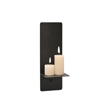 Modern Black Metal Wall Candle Holder