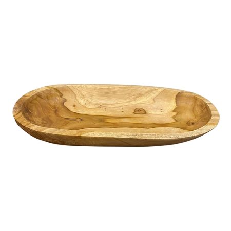 Large Teak Wood Decorative Centre Piece Bowl - 16"