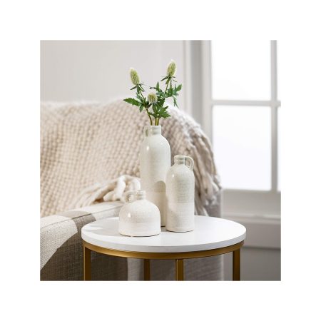 White Ceramic Jug Jars - Set of 3