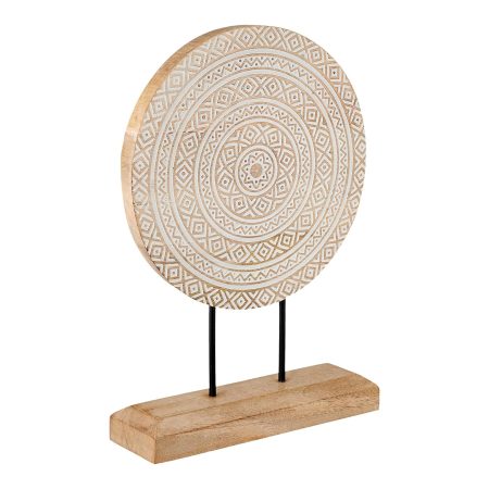 Mangowood Geometric Pattern Table Top Sculpture
