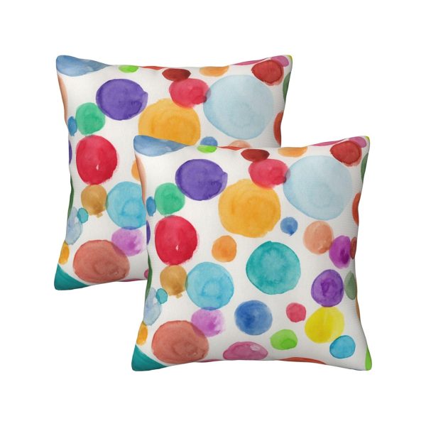 Color Circle Accent Pillow - Set of 2