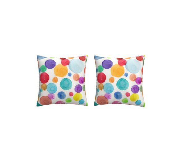 Color Circle Accent Pillow - Set of 2