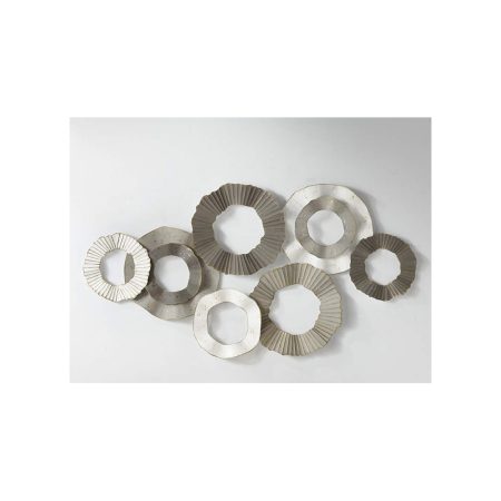 Gray & White Ribbed Metal Wall Art
