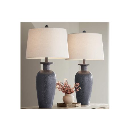 Accent Charcoal Table Lamp - Set of 2