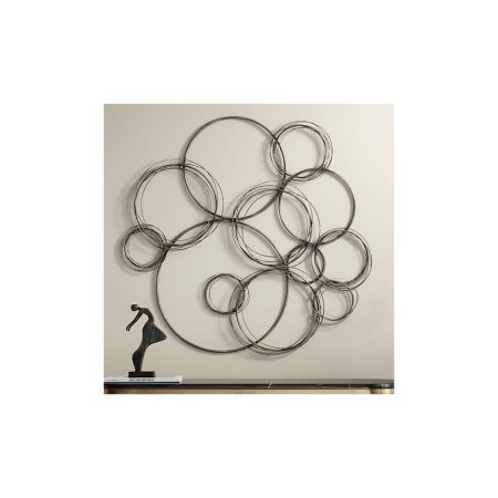 Pewter Interlocking Circle Wall Sculpture