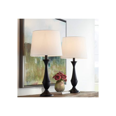 Black Metal Table Lamp - Set of 2