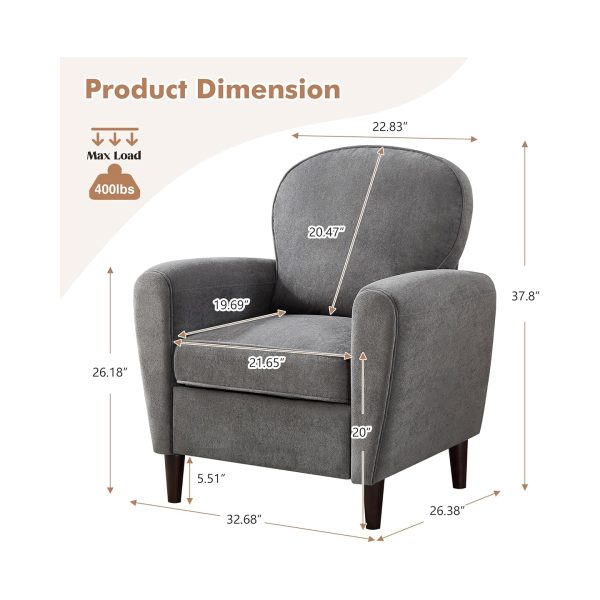 Beautiful Grey Velvet Accent Chair