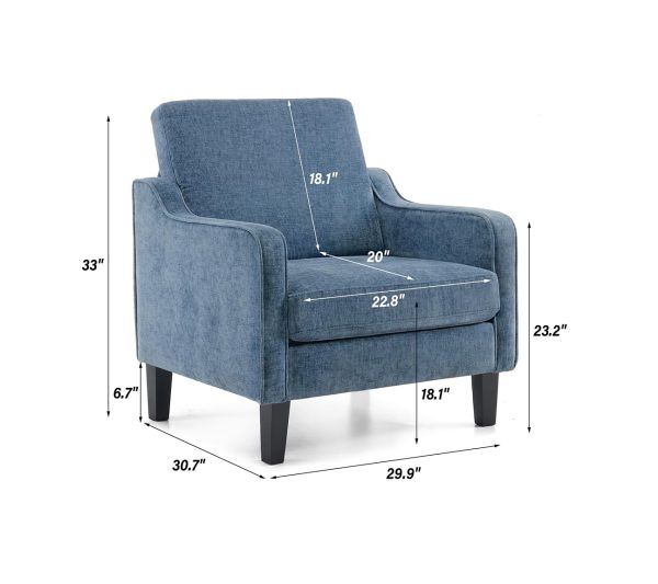 Adorable Navy Blue Accent Chair