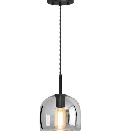 Modern Pendant Light With Elegant Mirrored Glass Shade