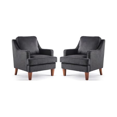 Comfy Black Sofa Chair - Set of 2