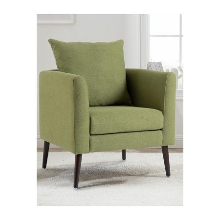 Retail Homepage 18 Green Fleece Barrel Accent Chair
