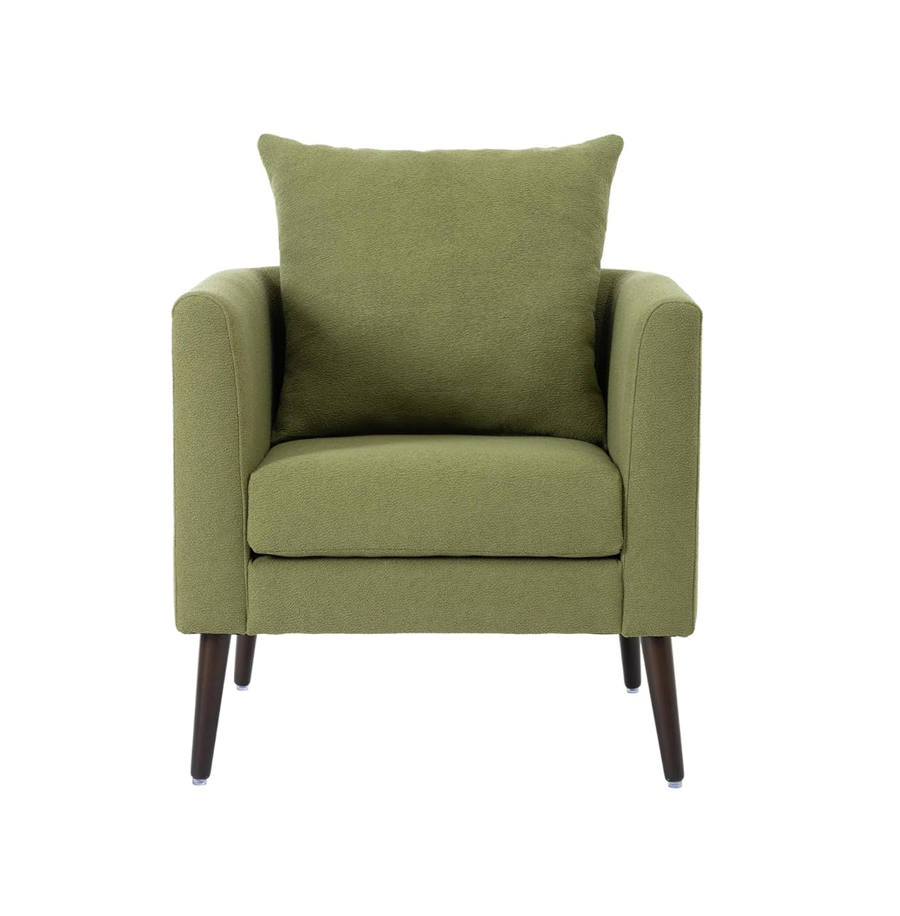 Green Fleece Barrel Accent Chair 1 Green Fleece Barrel Accent Chair