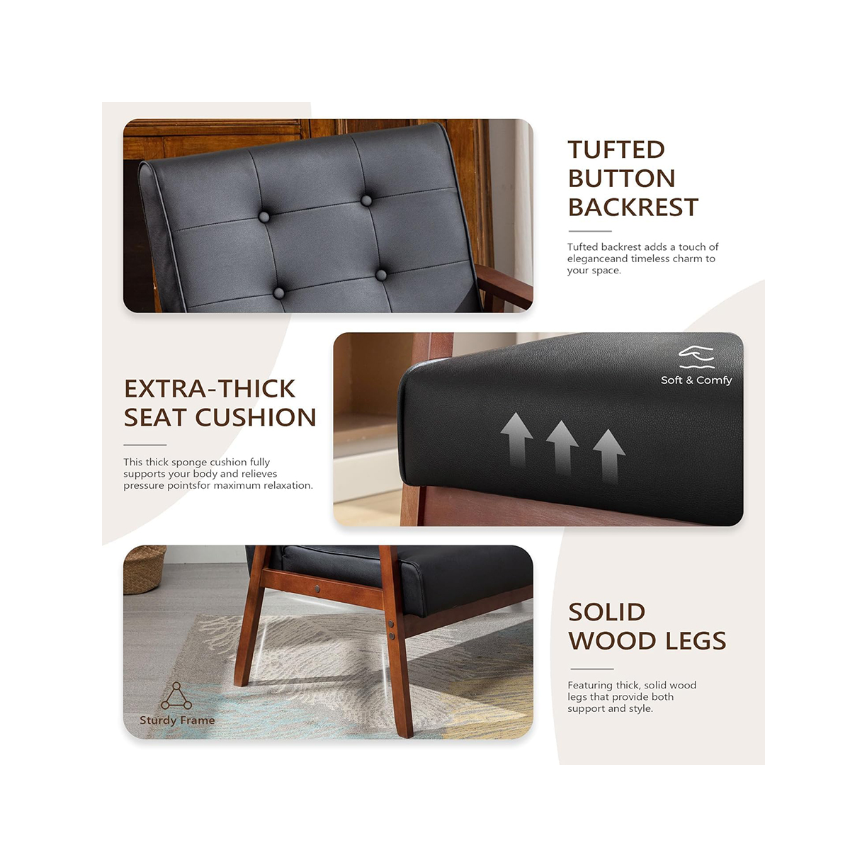 Modern Leather Accent Chair Set 4 Modern Leather Accent Chair Set