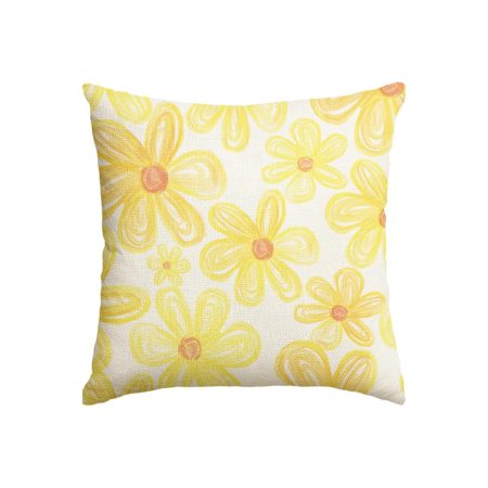 Retail Homepage 10 Yellow Flower Burst Accent Pillows - Set of 2